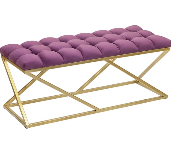 Изображение товара Банкетка GreenWeen ZUMA, золотая, Marsala, каретная стяжка GW-ZUMA-MARS-110G-K