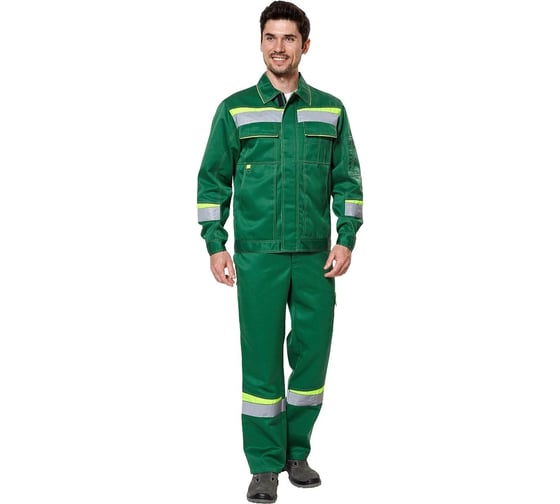 Изображение товара Костюм Эксперт Спецодежда Комфорт 2, зеленый/неоновый, р. 48-50, рост 194-200 6446000062121