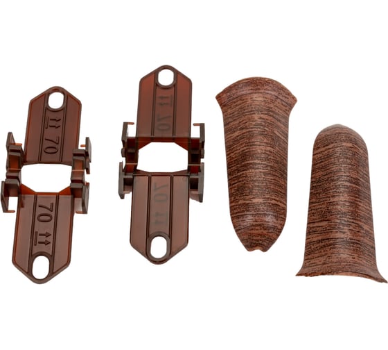 Изображение товара Наружный угол для плинтуса IDEAL Классик 70 мм, 293 орех темный К-П70-Нк-Ф2 293 ОРХ ТЕМ