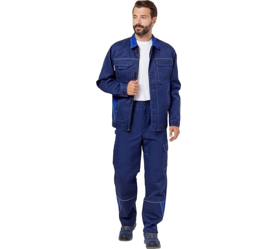 Изображение товара Костюм Эксперт Спецодежда Страйк 1, темно-синий/василек, р. 44-46, рост 182-188 6446000049313