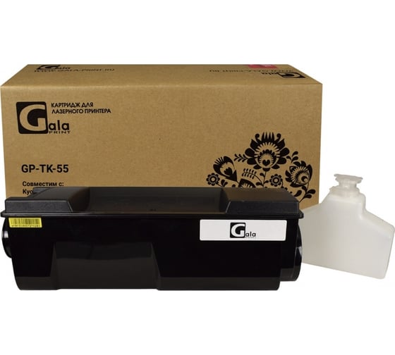 Изображение товара Тонер-туба для принтеров Kyocera с бункером для тонера 15000 копий GalaPrint GP_TK-55_WC