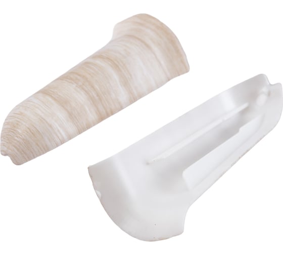 Изображение товара Наружный угол для плинтуса IDEAL Классик 70 мм, 267 клен белый К-П70-Нк-Ф2 267 КЛН БЕЛ