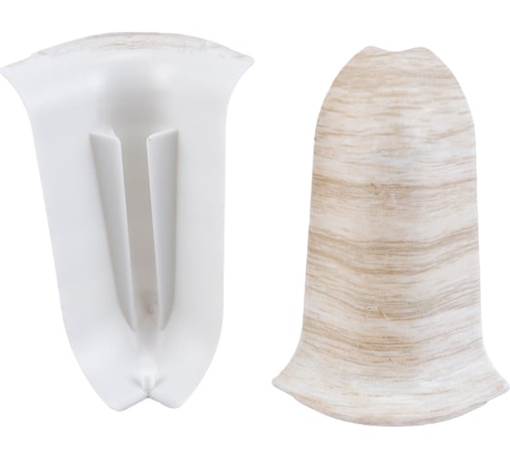 Изображение товара Наружный угол для плинтуса IDEAL Классик 55 мм, 267 клен белый К-П55-Нк-Ф2 267 КЛН БЕЛ