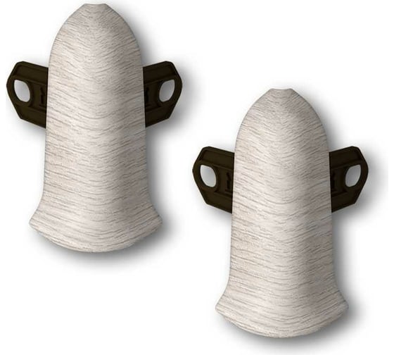 Изображение товара Наружный угол для плинтуса IDEAL Классик 55 мм, 251 ясень К-П55-Нк-Ф2 251 ЯСН