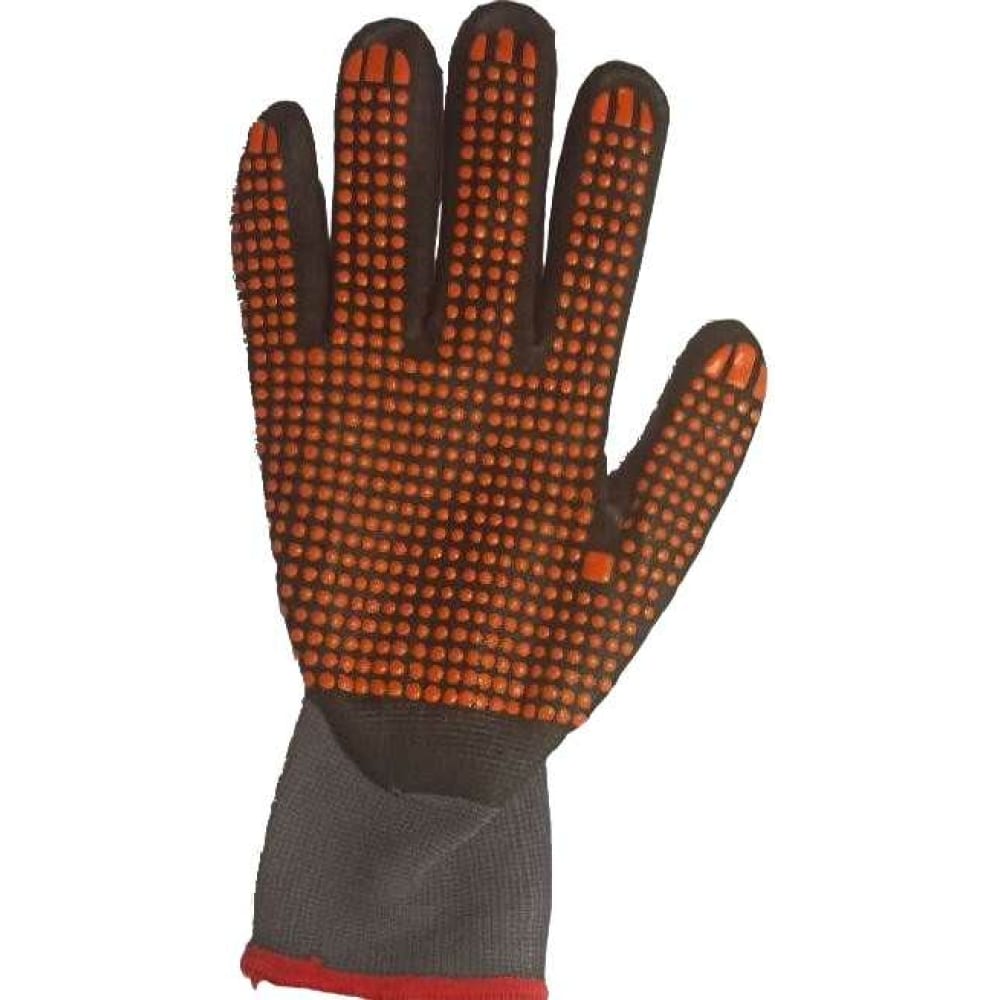 Купить Нейлоновые перчатки Airline, ADWG103, серый/черный/оранжевый, нейлон, нитрил, ПВХ
