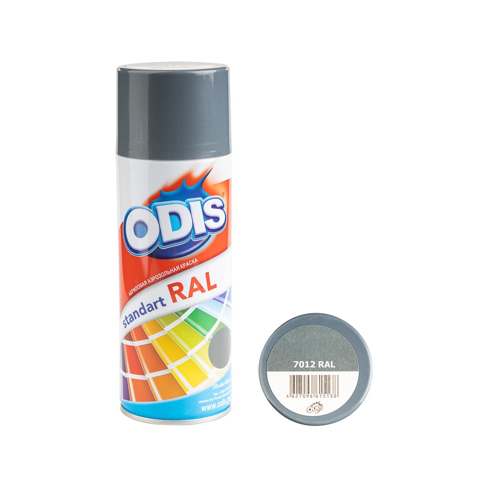 Изображение товара Краска-спрей standart ODIS базальтово-серый 7012RAL акриловая водно-дисперсионная