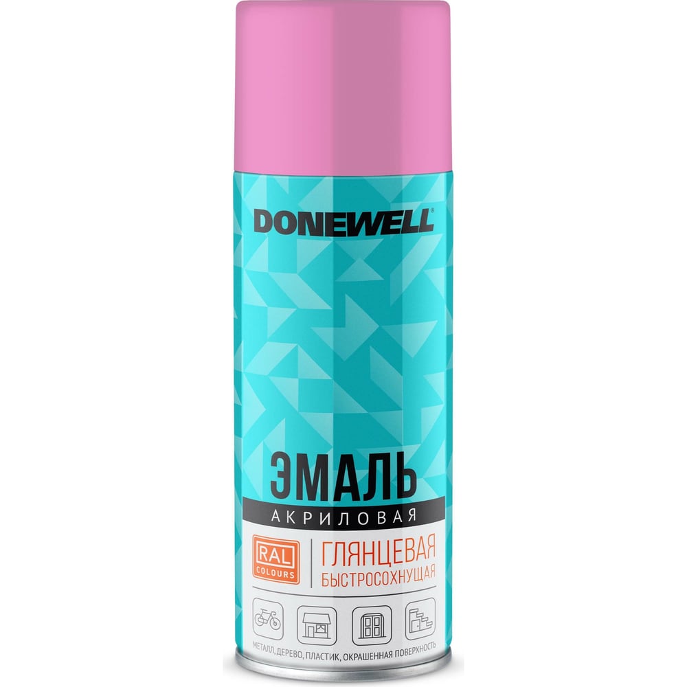 Изображение товара Эмаль универсальная акриловая DONEWELL RAL 3015 розовая глянцевая DW-A3015