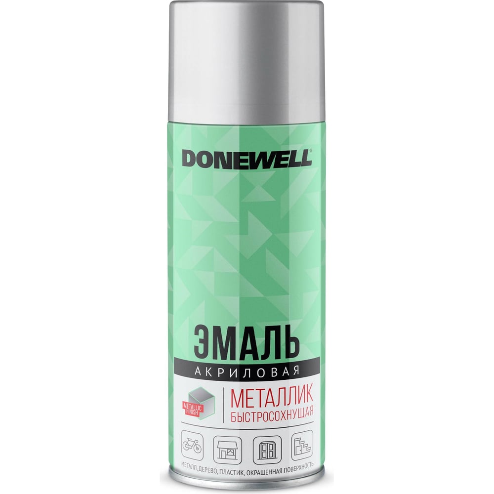 Изображение товара Эмаль металлик DONEWELL серебро DW-1026 для внутренних и наружных работ