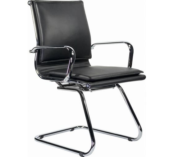Изображение товара Кресло для приемных и переговорных BRABIX "Kayman CF-102", экокожа, хром, черное 532572