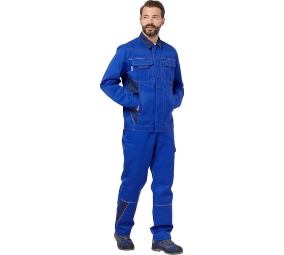 Изображение товара Костюм Эксперт Спецодежда Страйк 2, василек/темно-синий, р. 52-54, рост 170-176 6446000049740