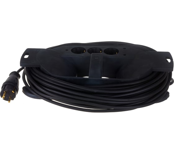 Изображение товара Удлинитель на каучуковой рамке Gigant Professional PEC-021 с/з КГ 3х1,5 3500Вт 3 розетки 20м 80051