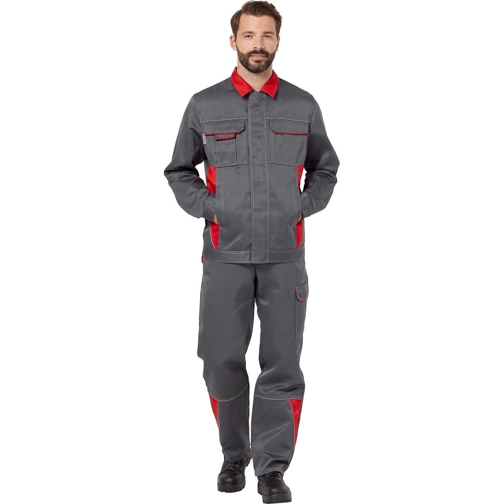 Изображение товара Костюм Эксперт Спецодежда Страйк 2 серый красный р 44-46 рост 182-188