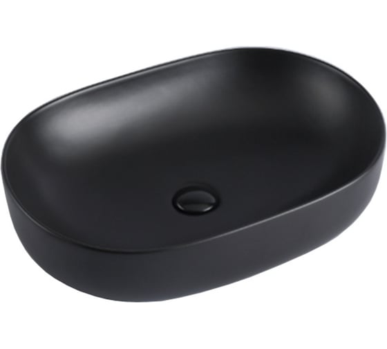 Изображение товара Накладная раковина Azario AZ-2196MDH матовый тёмно-серый, размер 600х415х135 мм 00078143