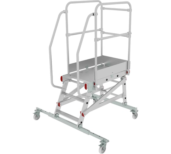 Изображение товара Передвижная односторонняя лестница-подмости с платформой Новая Высота NV 5510, 1x3 ступени 5510103