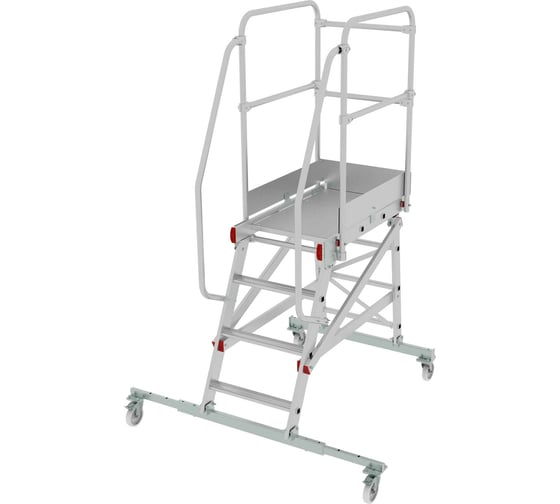 Изображение товара Передвижная односторонняя лестница-подмости с платформой Новая Высота NV 5510, 1x4 ступени 5510104