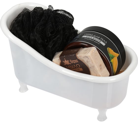 Изображение товара Подарочный набор Банные штучки Инь-Янь мочалка, мыло, скраб 33526