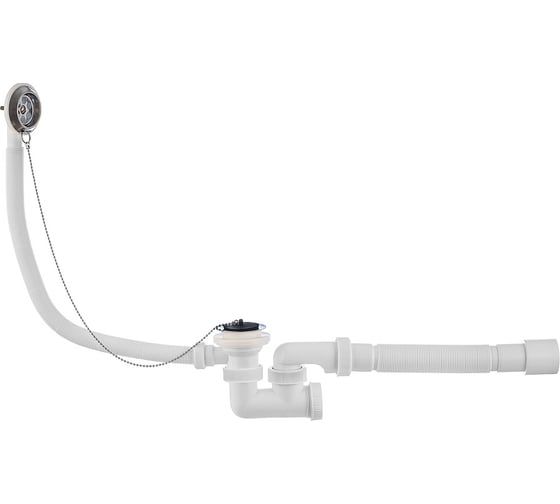Изображение товара Сифон для ванны Wirquin с выпуском и переливом регул. 1 1/2x40, c гофрированной трубой 40/40x50 30718061