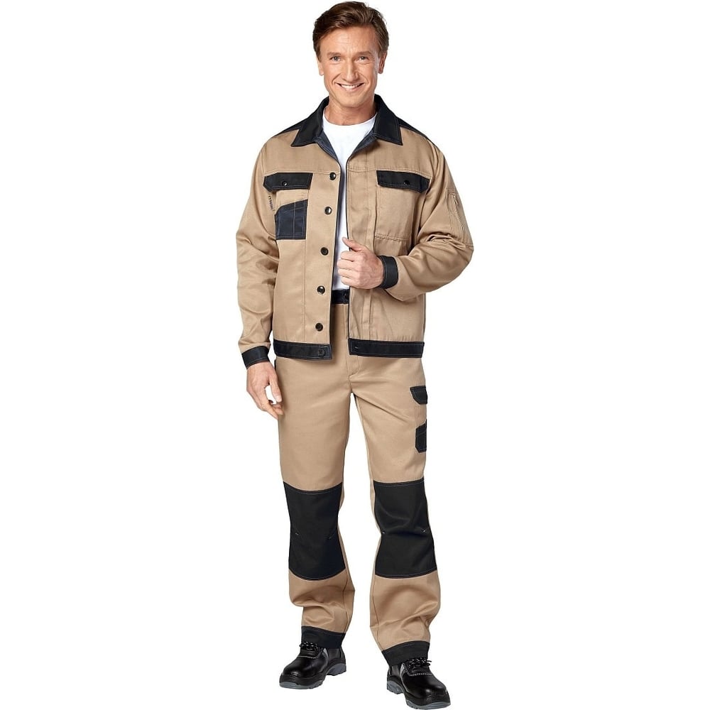 Изображение товара Костюм Эксперт Спецодежда Умелец 1 бежевый/черный р. 56-58
