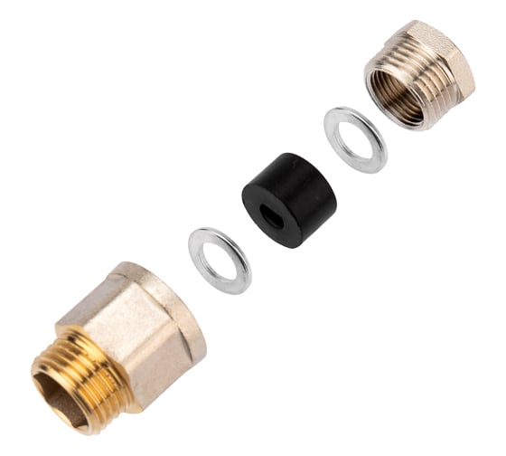 Изображение товара Сальник для ввода кабеля в трубу REXANT с резьбой 1/2, никелированная латунь 51-0610-3