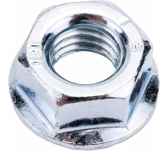 Изображение товара Гайка с фланцем STARFIX М8, цинк, класс прочности 6, DIN 6923, 50 шт. SMP1-66043-50