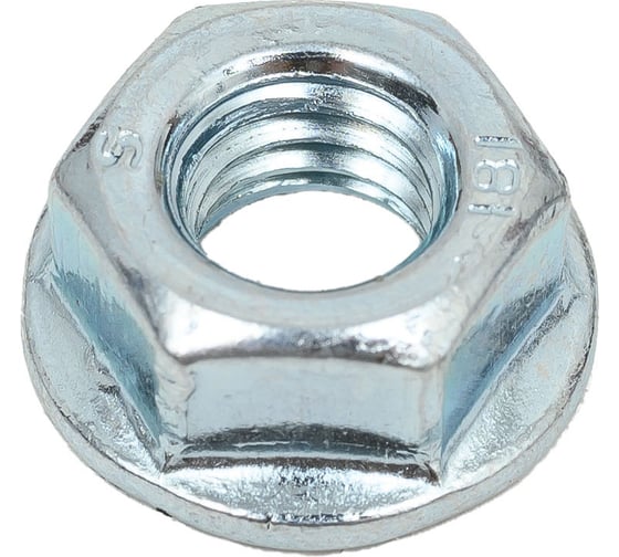 Изображение товара Гайка с фланцем STARFIX М6, цинк, класс прочности 6, DIN 6923, 100 шт. SMP1-66041-100