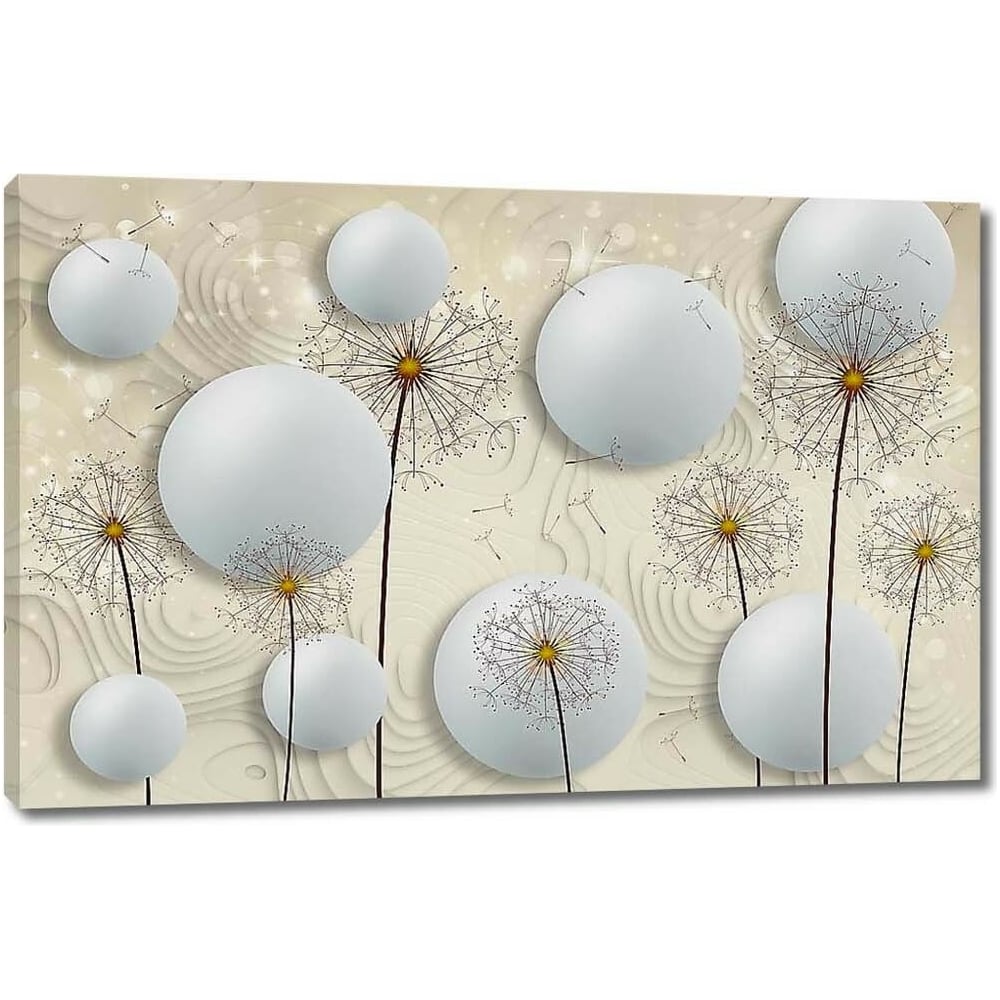 Изображение товара Картина на холсте Шары с одуванчиками 91x60 см декоративное искусство