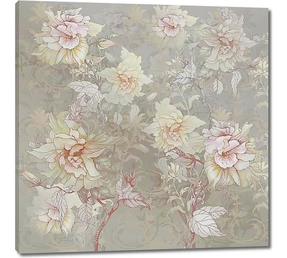 Изображение товара Картина Первое ателье "Цветочный фон в пастельных тонах" 80x79 ШxВ ps94735-4