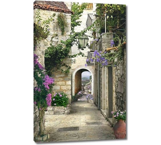 Изображение товара Картина Первое ателье "Узкая улочка с выходом к морю" 79x122 ШxВ ps28423-4