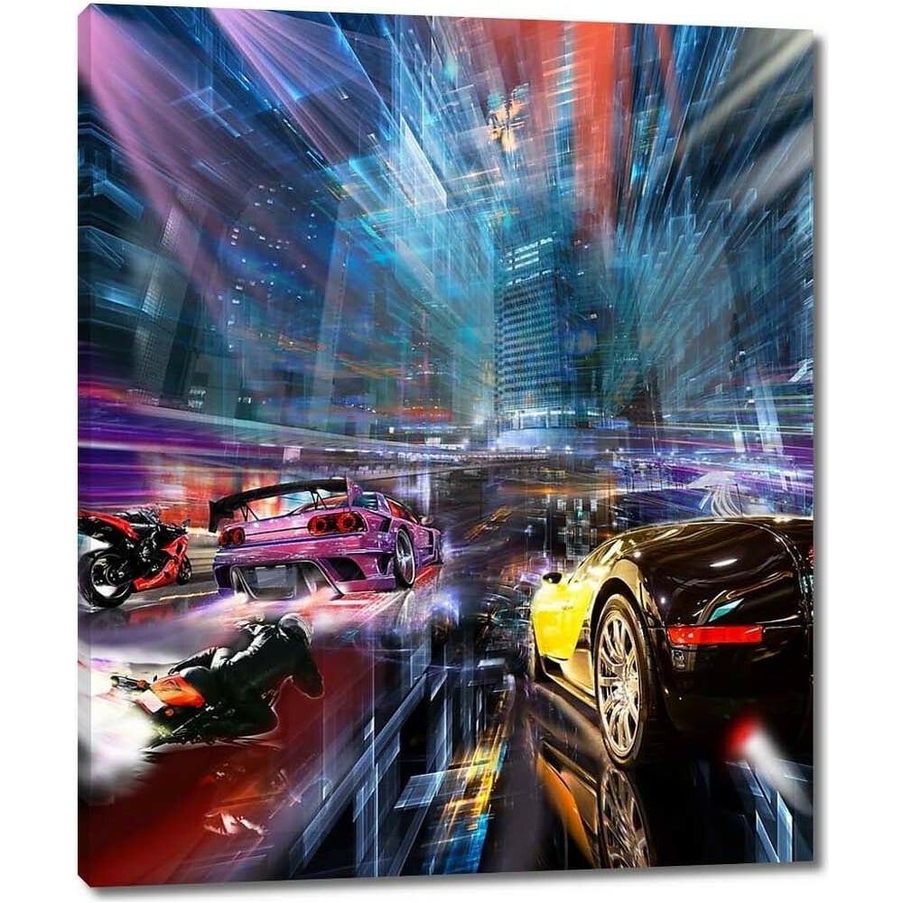 Изображение товара Картина Первое ателье Спортивные машины на большой скорости 60x72