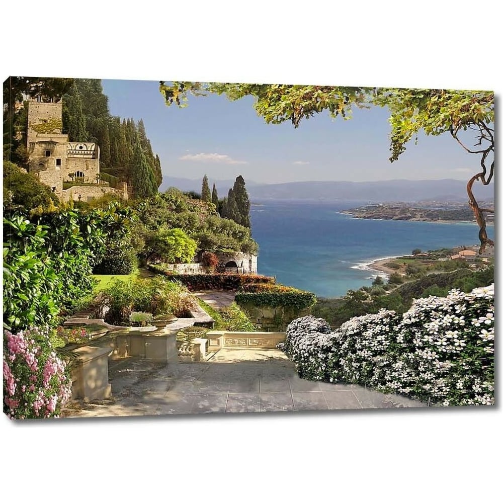 Изображение товара Картина морской пейзаж на холсте 80x56 см стиль реализм Первое ателье ps26530-4