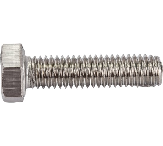 Изображение товара Болт с шестигранной головкой ВИРТУОЗ 5x20 мм, DIN 933, нержавеющая сталь А2, 4 шт. 35794