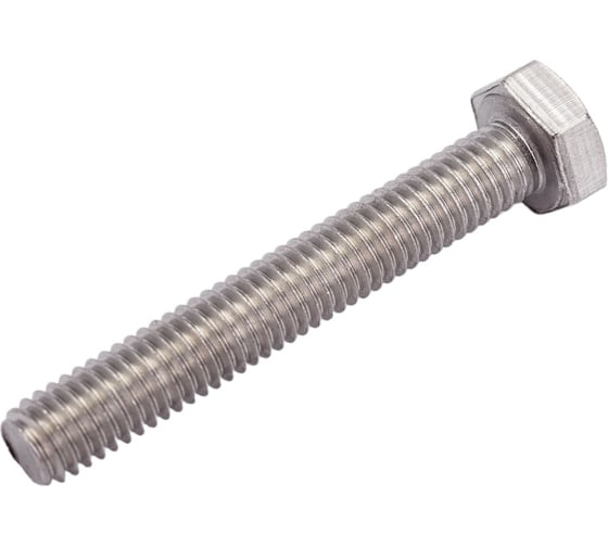 Изображение товара Болт с шестигранной головкой ВИРТУОЗ 6x40 мм, DIN 933, нержавеющая сталь А2, 4 шт. 35848