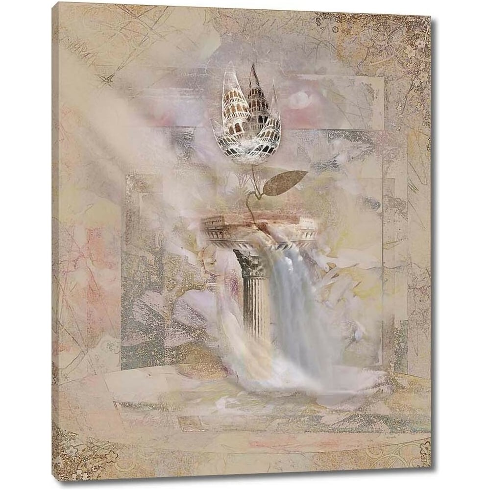 Изображение товара Картина Первое ателье Фреска с золотым цветком 60x76 см