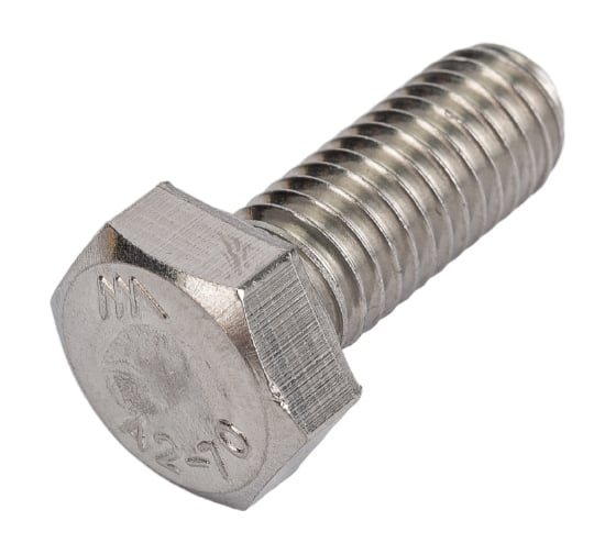 Изображение товара Болт с шестигранной головкой ВИРТУОЗ 8x20 мм, DIN 933, нержавеющая сталь А2, 2 шт. 35893