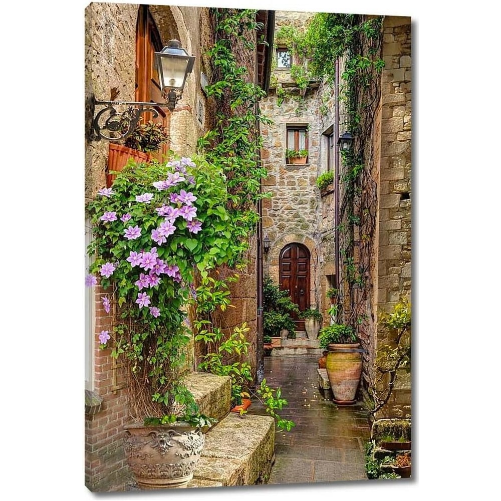 Изображение товара Картина на холсте Первое ателье Солнечная улица после дождя 60x90