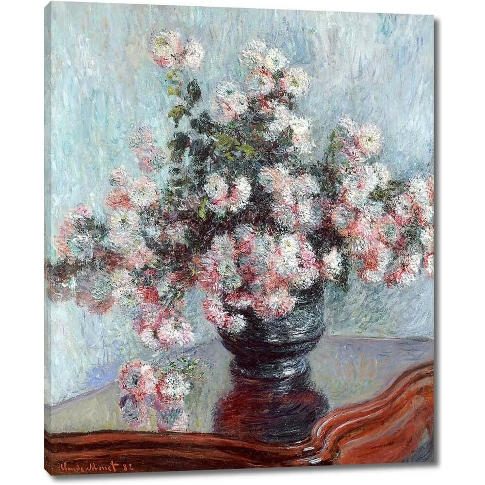 Изображение товара Картина Первое ателье 'Хризантемы 2' репродукция на холсте 60x73 см