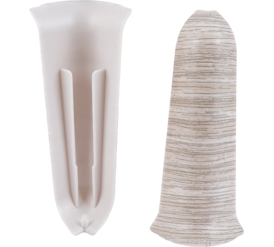 Изображение товара Наружный угол для плинтуса IDEAL Классик 85 мм, 253 ясень серый К-П85-Нк-Ф2 253 ЯСН СЕР