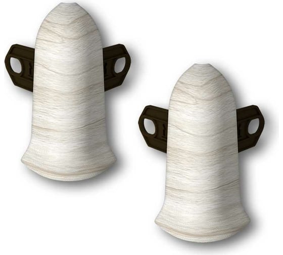 Изображение товара Наружный угол для плинтуса IDEAL Классик 85 мм, 267 клен белый К-П85-Нк-Ф2 267 КЛН БЕЛ