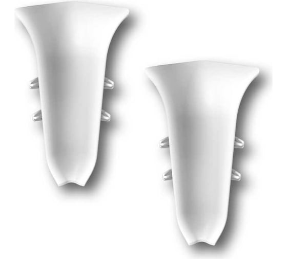 Изображение товара Внутренний угол для плинтуса IDEAL Классик 55 мм, 001 белый К-П55-В-Ф2 001 БЕЛ