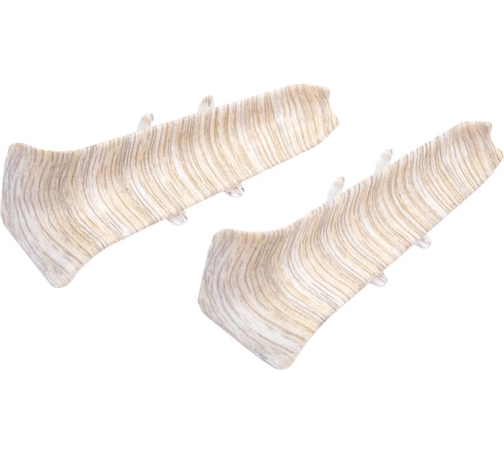 Изображение товара Внутренний угол для плинтуса IDEAL Классик 85 мм, 252 ясень белый К-П85-В-Ф2 252 ЯСН БЕЛ