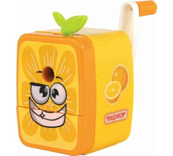 Изображение товара Механическая точилка Пифагор Апельсин корпус оранжевый 270426