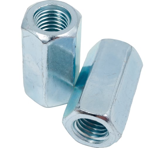Изображение товара Соединительная гайка STARFIX М14, цинк, класс прочности 5.8, 2 шт. SMZ1-86967-2