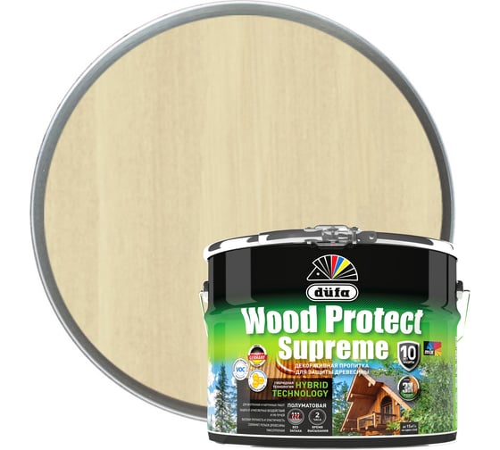 Изображение товара Пропитка Dufa WOOD PROTECT Supreme, бесцветная 9 л МП00-008383