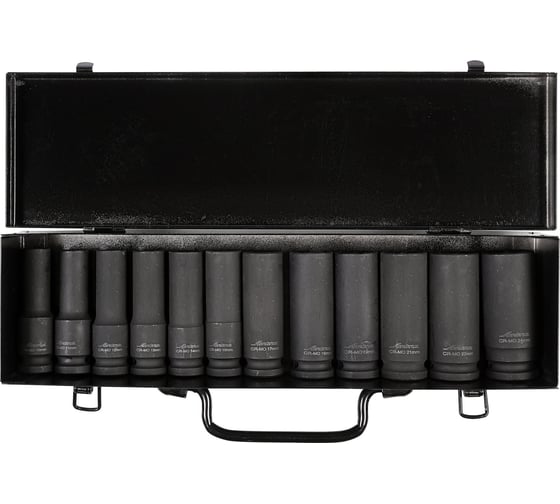 Изображение товара Набор головок ударных 12 шт, 10-24 мм, 78 мм, 1/2", металлический кейс Airline ATAS042