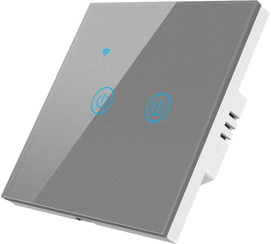 Изображение товара Сенсорный двухкнопочный умный выключатель Roximo серый SWSEN01-2S