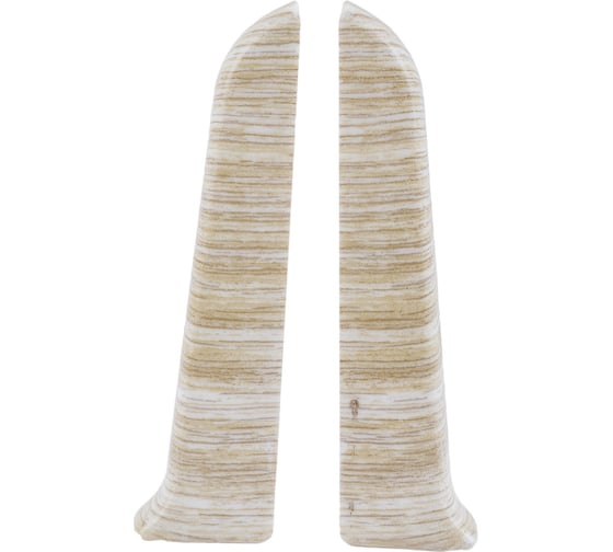 Изображение товара Торцевые заглушки для плинтуса IDEAL Классик 85 мм, 252 ясень белый К-П85-Тп-Ф1 252 ЯСН БЕЛ