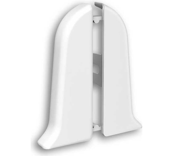 Изображение товара Торцевые заглушки для плинтуса IDEAL Классик 70 мм, 001 белый К-П70-Тп-Ф1 001 БЕЛ