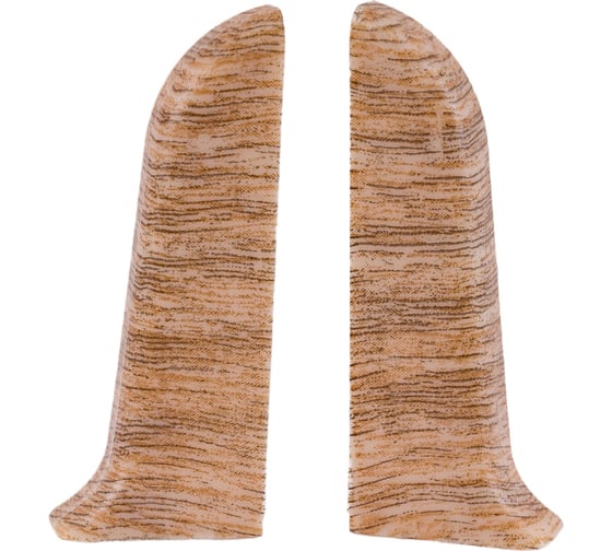 Изображение товара Торцевые заглушки для плинтуса IDEAL Классик 55 мм, 203 дуб беленый К-П55-Тп-Ф1 203 дуб БЛН