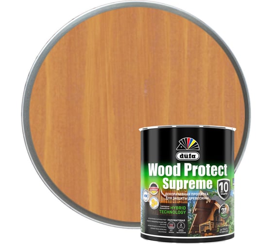 Изображение товара Пропитка Dufa WOOD PROTECT Supreme, сибирская лиственница 0.75 л МП00-008531