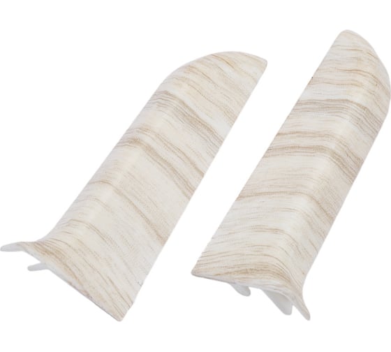 Изображение товара Торцевые заглушки для плинтуса IDEAL Классик 55 мм, 267 клен белый К-П55-Тп-Ф1 267 КЛН БЕЛ